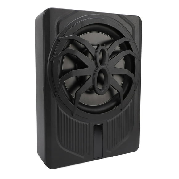 10In 800W Under Powered Car Subwoofer, Slim Powered Subwoofer with Low Level Input, Blue LED Lights, Truck Subwoofer