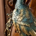 thumbnail image 6 of 32.68'' Vintage Peacock Decorative Pedestal Stand, Resin Faux Wood Carved Display Column,Artistic Plant Stand & Accent Table for Vases,Sculptures and Home Decor in Living Room & Entryway,Brown, 6 of 8
