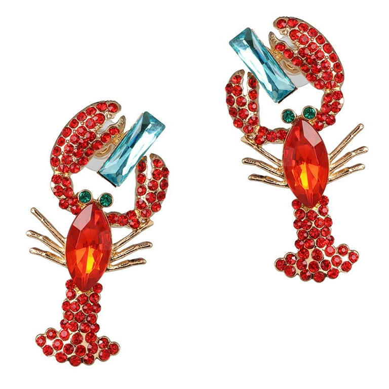 Anvazise Dangle Earrings Creative Vivid Rhinestone Funny 