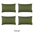 thumbnail image 2 of Farmhouse Set of 4 Decorative Throw Pillow Solid Color 12" x 20" Fern Green Lumbar for Couch, Bedding, 2 of 3
