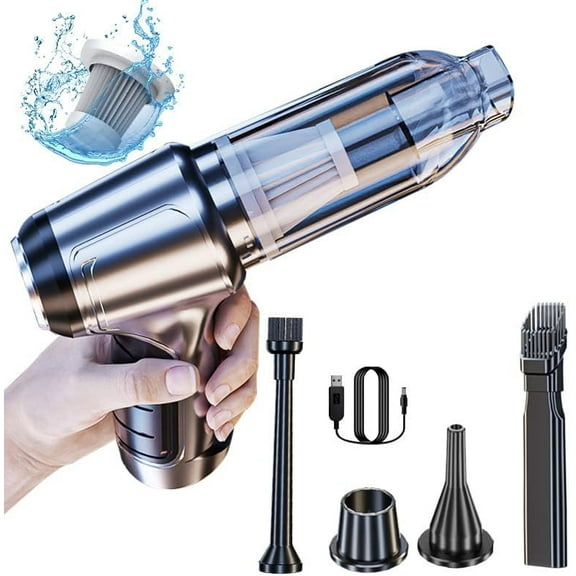 Handheld Car Vacuum Cleaner, 15000Pa Vacuum Cleaner and Air Duster, 120W High Power Wet and Dry Handheld Car Vacuum Cleaner with Multi-Nozzles for Car, Home, Office, Pet