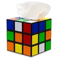 thumbnail image 1 of Funda para caja de pañuelos GetDigital, diseño de cubo mágico de plástico, para forma cuadrada, 1 of 7