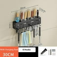 thumbnail image 5 of Kitchen Storage Shelf Knife Holder Cooking Utensils Racks With 8 Sliding Hooks Wall-mounted Knife Organizer Storage Rack, 5 of 5