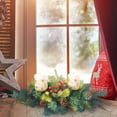 thumbnail image 4 of Artificial Christmas Centerpiece 26 Inch with LED Candle Holders Battery Operated String Lights Artificial Berries Pine Cones Rustic Table Decor for Kitchen Indoor Home, 4 of 6