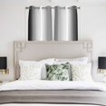 thumbnail image 4 of Ombre Black White Kitchen Curtains Short 54 Inch Length, Simple Abstract Striped Farmhouse Grommet Top Bedroom Living Room Curtains, Light Filtering Cafe Curtain Drapes 2 Panels Set 84''x54'', 4 of 9