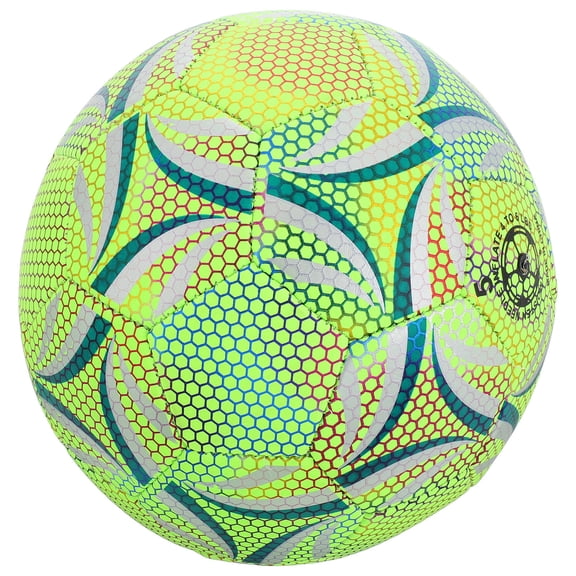 FOMIYES Glow in The Dark Soccer Ball - Multi-Color PU Night Light Up