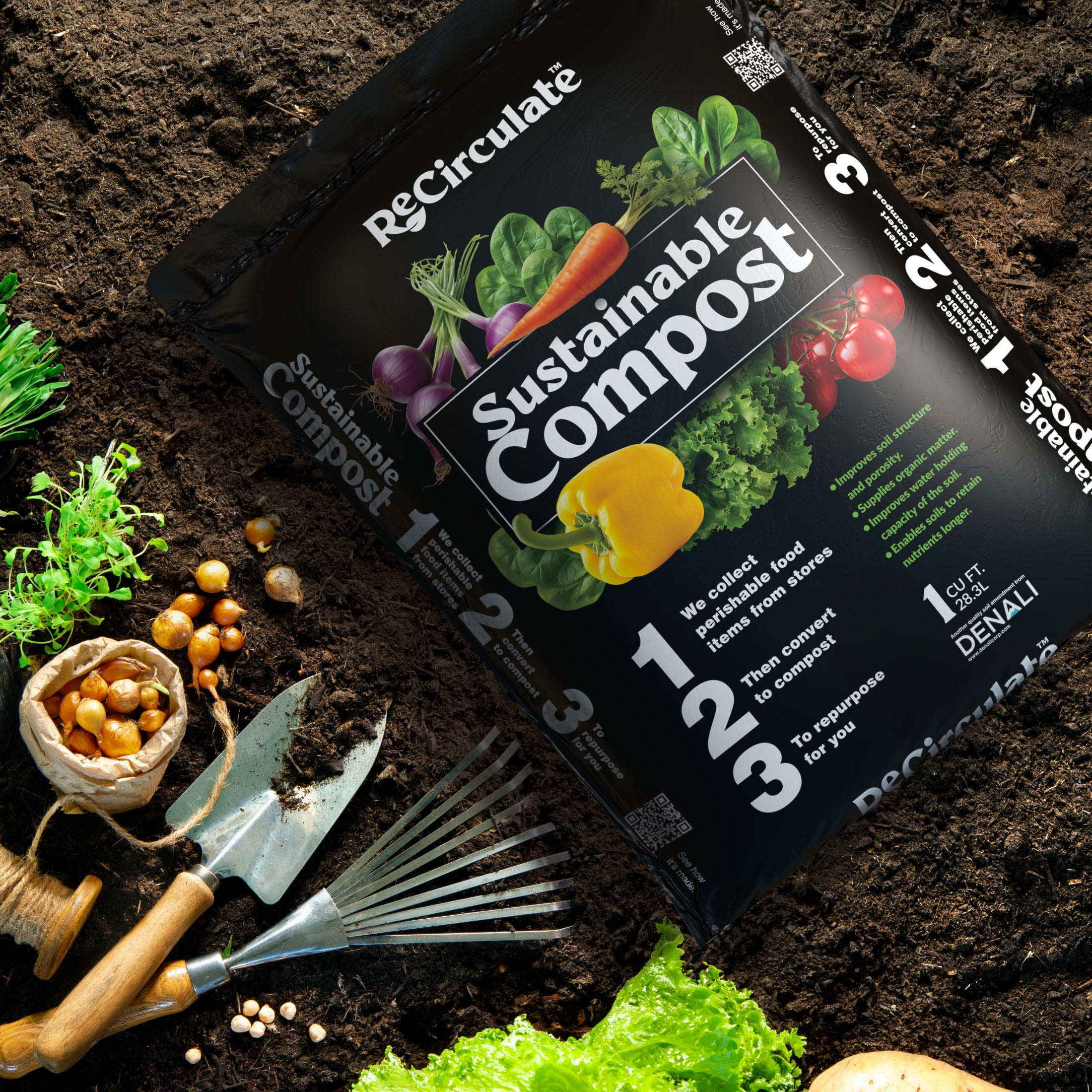 ReCirculate Sustainable Compost Garden Soil 1 cu. ft.