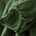 thumbnail image 4 of Embroidered Linen Shirts for Women Cotton Gauze Shirt Summer Boho Retro 3/4 Sleeve Dressy Casual Peasant Blouses Green XL, 4 of 4