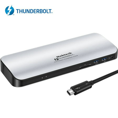 Nekteck Thunderbolt 3 PD Docking Station, Supports 4K HD Display, 60W Power (Best Thunderbolt Docking Station)