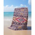 thumbnail image 4 of Southwest Aztec Beach Towels Oversized Super Absorbent, Country Retro Ethnic Geometric Motifs Lightweight Bath Towel Quick Dry Sets For Bathroom/Pool/Rv Camping/Beach Play/Gym Room/Picnic 23"x47", 4 of 8