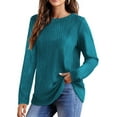 thumbnail image 2 of Fantaslook Long Sleeve Shirts for Women Crew Neck Casual Tunic Tops Lightweight Pullover, 2 of 7