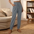 thumbnail image 6 of Tauxra Casual Jogger Pants for Women, Elastic Waist, Relaxed Fit, Side Pockets, Tapered Cuff, 6 of 6