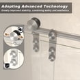 thumbnail image 3 of Leumius 50-54" x 76" H Frameless Sliding Shower Door,5/16" Clear Tempered Glass Sliding Shower Door,Stainless Steel Frame,Brushed Nickel, 3 of 8