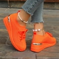 thumbnail image 6 of Domzle Women's Running Shoe Lightweight Fashion Sneaker for Jogging Walking Light Workouts Orange 41, 6 of 7