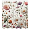 thumbnail image 4 of Ambesonne Floral Shower Curtain, Tender Flowers Garden Scene, 69"Wx84"L, Mauve Sage Green Rose, 4 of 4