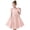 Pink, variant on Girls Solid Color U Neck Dress, Elegant Princess Party Gown with Bow Waist, Flower Girl Junior Bridesmaid Dress for Wedding and Special Occasions White 130