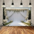 thumbnail image 2 of Wedding Party Photography Background Outdoor Lawn White Curtain Fabric Draping Photo Backdrop Drapes Flower Photocall, 2 of 8