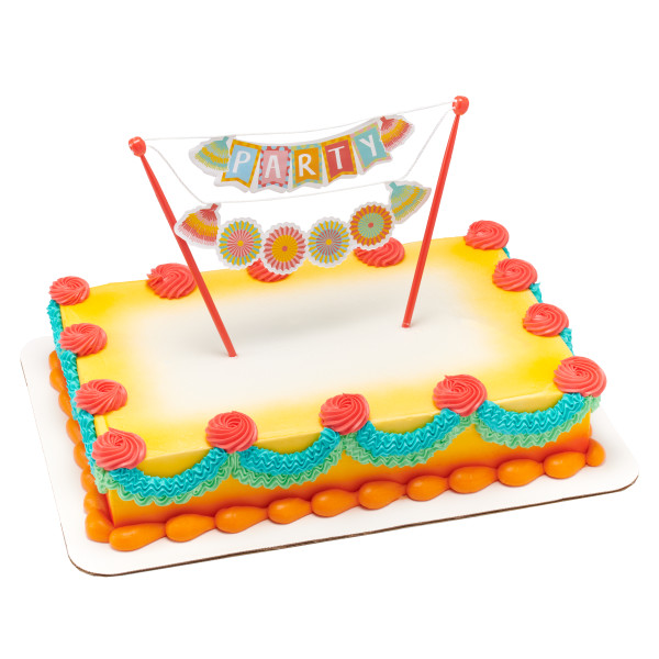 Happy Birthday Banner Cake Publix Festive "Party" Banner Cake Decoration (1 Piece) - Walmart.com