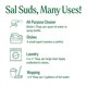 thumbnail image 4 of Dr. Bronner's | Sal Suds limpiador multiuso biodegradable de pino, concentrado y potente, ideal para pisos, ropa, platos y m&aacute;s; suave con la piel, fuerte contra la suciedad - 946 ml (1 Pack, 4 of 7