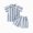 L101-Blue, variant on CAUYDY Baby Toddler Boy Clothes Striped Button Down Shirt Tops Elastic Waist Shorts Infant Boys Summer Outfits 2PCS Sets(L101-Blue,6-12M)