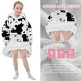 thumbnail image 6 of PMONPA Wearable Blanket Hoodie for Kids, Soft Double Layer Sherpa Fleece Sweatshirt,Teen Gifts for Kids, Youth, Boys, Girls, One Size, Cow, 6 of 8