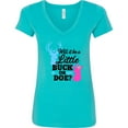 thumbnail image 3 of Inktastic Gender Reveal Will It Be a Little Buck or Doe? Women's V-Neck T-Shirt, 3 of 5