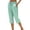 *Green, variant on Women's Plus Cotton Linen Capri Pants,Drawstring Side Split Cropped Trousers For Women,Ladies Lightweight Summer Lounge Pants with Pockets,Navy,S-5XL
