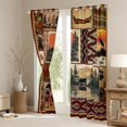 thumbnail image 3 of Feelyou Rustic Farmhouse Men Blackout Curtains Set of 2 (52x84 Each), Hippie Bohemian Aztec Window Curtains, Retro Buffalo Patchwork Curtains and Drapes, Window Curtains Home Decor, 3 of 6