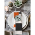 thumbnail image 3 of nqOlkjepod Burnt Orange Black Grey Cloth Napkins Set of 6 Reusable Dinner Napkins, Modern Geometric Abstract Cocktail Napkin Washable Table Napkins for Wedding/Holiday Party/Baby Shower 20"x20", 3 of 8