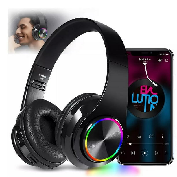 Diadema Inalambricos Audifonos Bluetooth Con Luces Led Auriculares