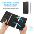 thumbnail image 5 of Funda tipo cartera de PU con tapa para iPhone X/XS, estilo empresarial, con cordón, ranuras para tarjetas, función atril, compatible con carga magnética, a prueba de caídas, protección total., 5 of 5