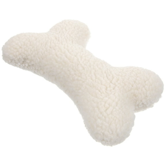 LOLIPPYY Indoor Play Dog Plush Bone Toy Beige 1Pack