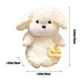 thumbnail image 4 of 11in White Chocolate Lab Plush Puppy with Red Ribbon - Realistic Stuffed Animal, Cuddly Bedtime Pal & Gift for Kids white, 4 of 6