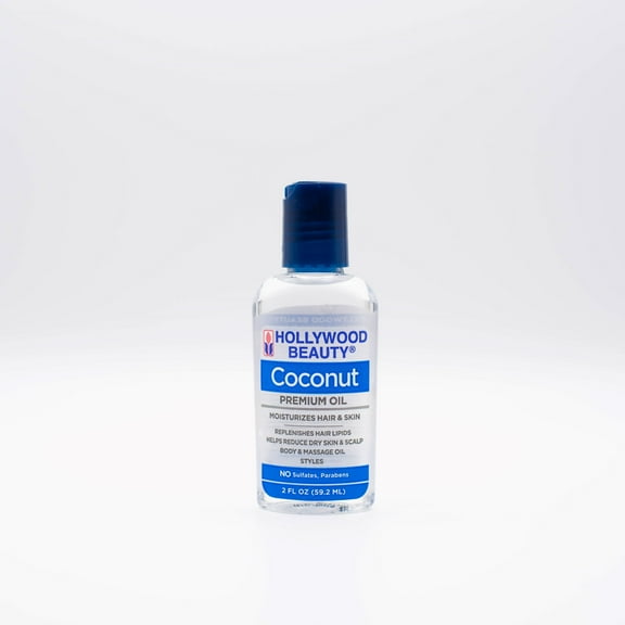 Hollywood Beauty Coconut Oil for Hair, Scalp, and Skin, 2 fl oz , All Hair Type