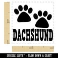 thumbnail image 2 of Dachshund Dog Paw Prints Fun Text Self-Inking Rubber Stamp Ink Stamper - Black Ink - Small 1 Inch, 2 of 7
