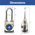 thumbnail image 2 of eGeeTouch 5th Gen Weatherproof Outdoor Smart Padlock, Long Shackle, 2-Pack, 2 of 8
