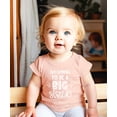 thumbnail image 3 of Olive Loves Apple Big Sister New Baby Reveal I'm Going to be a Big Sister New Sibling Announcement T-Shirts White on Peach Shirt 12 Months, 3 of 5