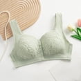 thumbnail image 2 of 2-Pack Woman Floral Wirefree Bra JIANLAI Women's Front Closure Floral Lace Bra, Wide Comfort Straps Full Coverage Everyday Bra, Easy Wear Wirefree Daily Support Bra, 2 of 5
