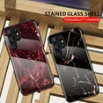 thumbnail image 3 of Allytech Galaxy S25 Ultra Case Marble, Tempered Glass Back Cover TPU Shockproof Protective Anti-scratch Slim Fit Case Cover for Samsung Galaxy S25  Ultra 5G - Red, 3 of 9