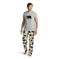 thumbnail image 4 of Little Blue House Men's Jersey Pajama Pants, Black Bears, X-Large, 4 of 8