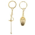 thumbnail image 5 of FRCOLOR 2Pcs Fencing Sport Fans Gifts Fencing Ornament Key Chain Pendant Metal Pendants for Fencers, 5 of 8