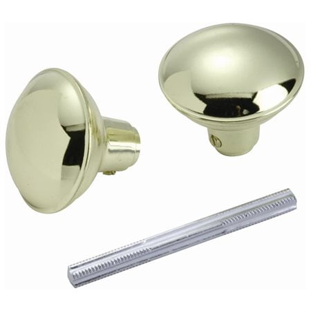 Knob Backplate Polished Brass - Knob Set in Polished Brass (Set of 10)