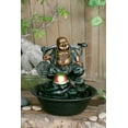 thumbnail image 2 of 10" Lucky Buddha with Spinning Ball Outdoor Garden Fountain, 2 of 3
