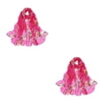 thumbnail image 4 of Enqiretly Stylish Summer Scarves Soft And Comfortable To Wear All Day Convenient rose red 2Set, 4 of 6