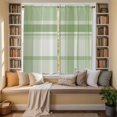 thumbnail image 3 of Sage Green Buffalo Plaid Kitchen Curtains 63 Inch Length, Geometric Modern Farmhouse Tiers Curtains for Living Room Berdoom Bathroom, Light Filtering Drapes Window Treatment 2 Panels 42"Wx63"L, 3 of 9