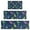 DarkBlue Cartoon Dinosaurs, variant on DarkBlue Cartoon Dinosaurs PartyElements Pattern Kitchen Rugs Sets Of 3,Kitchen Runner Rugs Non Skid Washable,Decorative Kitchen Floor Mats for Kitchen,Sink,Laundry,17"x30" 17"x47" 17"x59"
