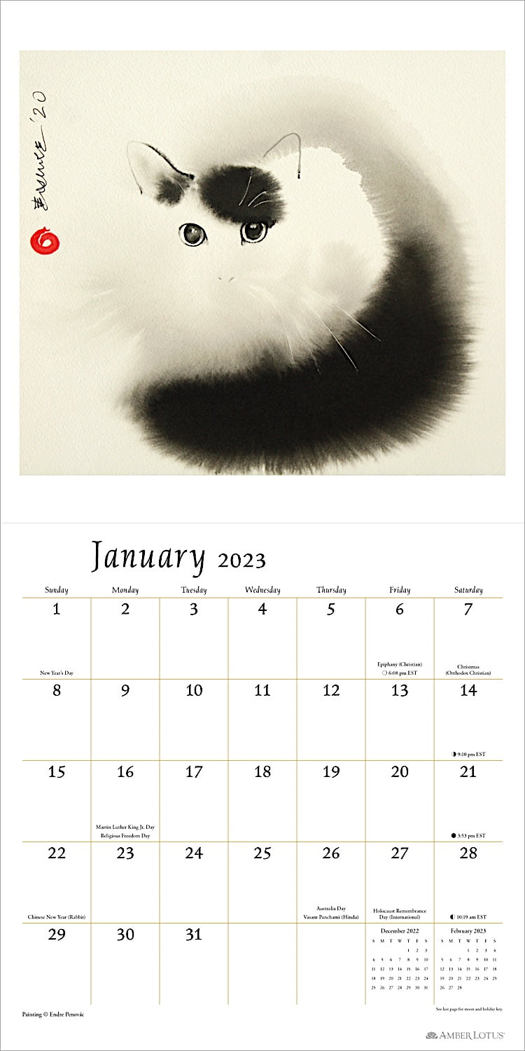 Meowsterpieces 2023 Wall Calendar: A Cat's Guide to Art