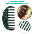thumbnail image 3 of Unique Bargains 2 Pcs Anti-Static Hair Comb Wide Tooth for Thick Curly Hair Hair Care Detangling Comb Dark Green, 3 of 7