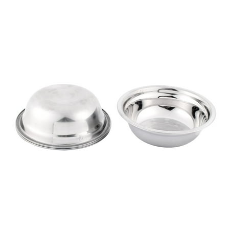 8' Dinner Bowl - Home Tableware Stainless Steel Dinner Food Bowl Soup Basin 6.7 Inches Dia 5 Pcs