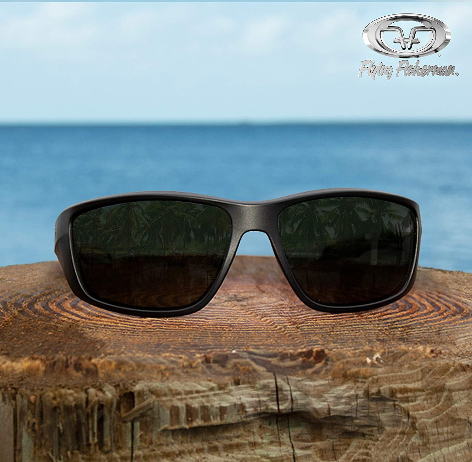 Flying Fisherman Carico Polarized Sunglasses - Matte Black/Smoke